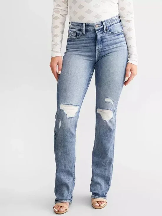 BKE Buckle Black No.75 Bootcut Jeans Yeadon Distressed Stretch 27x30 Y2K - Picture 1 of 13